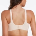 thumbnail image 5 of VEKDONE Fashion Women Large Size Solid Color Wave Lace Wireless Soft Support Together Daily Bra Beige M, 5 of 5