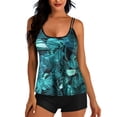 thumbnail image 2 of EGNMCR Swimsuit Women Two Piece Bathing Suits Floral Print Tank Tops With Boyshorts Tummy Control Swimming Suits,, 2 of 6