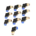 thumbnail image 3 of 10pcs Coude Pneumatique Raccords Rapides Adaptateur de Raccords d'Air 8mm de Diamètre G1/4 Ensemble, 3 of 14