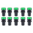 thumbnail image 1 of Unique Bargains 10Pcs AC/DC 12V Indicator Lights, Green LED, Flush Panel Mount 7/8' 22mm, 1 of 7