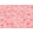 thumbnail image 1 of Ahgly Company Tapis d'Intérieur Rectangulaire Transitionnel Pastel Rouge Rose Lavable à la Machine, 2 Pieds x 3 Pieds, 1 of 7