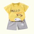 thumbnail image 4 of EGNMCR Ensembles de Blouses et Chemises à Manches Courtes Col Rond pour Tout-Petits Garçons Filles Mode Mignon Imprimé Chiot Costume Décontracté Ensemble Fille, 4 of 4