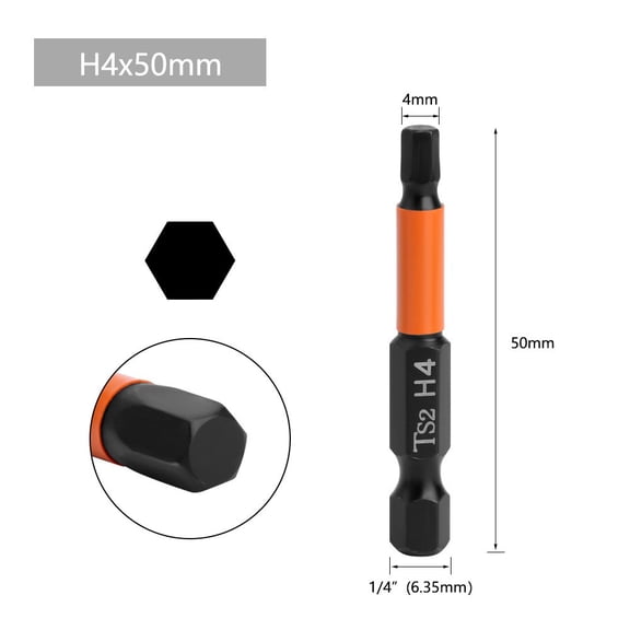 Lefu 1pc Hexagon Screwdriver Bit Quick Change Impact Driver Power Drill Length 50mm