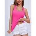 thumbnail image 3 of Charmo Women's Camisole Stretch Cotton Racerback Tank Top Shelf Bra Undershirt Cami, 3 of 5