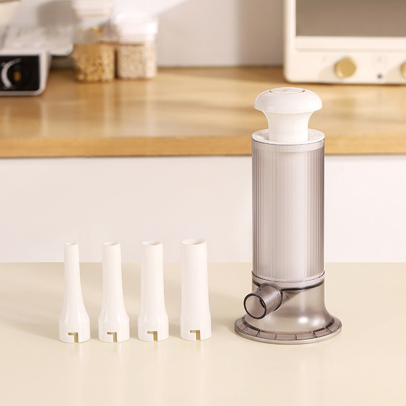 Food Platform Sausage Making Manual Stuffer For Household Use With Four Sausage Tubes And Vertical Operation For Homemade Sausage