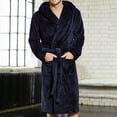 thumbnail image 5 of Fashion Mens Cotton Terry Cloth Bathrobe Shawl Collar Velour Spa Robe, 5 of 5