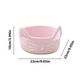 thumbnail image 3 of Cats Ear Cottons Thread Organizer Basket office Household Cosmetics Snacks Sundries Woven Desktop Organizer Box, 3 of 7