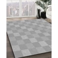 thumbnail image 3 of Ahgly Company Tapis d'Intérieur Lavable à la Machine, Carré, Transitionnel, Gris Argenté, Tapis de Zone, 4 Pieds Carré, 3 of 7
