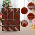 thumbnail image 4 of Coffee 30-Piece 6Cm Painted Christmas Ball Ornaments Set For Tree And Home Decor, Colorful Holiday Display, 4 of 6