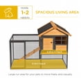thumbnail image 4 of PawHut Rabbit Hutch Pet Cage with Slide Tray, Weatherproof 48in, 4 of 10
