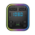 thumbnail image 4 of Bluetooth 5.0FM Transmitter for Car, Bluetooth Car Adapter with Type-C PD(30W) Car Charger and QC3.0 USB Port, Wireless FM Radio Transmitter, Support MP3 Player, Handsfree Calling, LED Backlit, 4 of 9