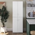 thumbnail image 1 of Armoire de rangement à 4 portes Mainstays de 72 po, blanc, 1 of 8
