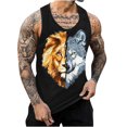 thumbnail image 1 of EGNMCR Débardeurs Homme Nouvelle Mode Décontractée Débardeur d'Été pour Homme à Imprimé Floral Camisole Sport à Col Rond, 1 of 3