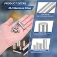 thumbnail image 3 of 20Pcs M5x80mm 304 Stainless Steel Dowel Pin, Cylindrical Shelf Support Peg Pin, 3 of 6