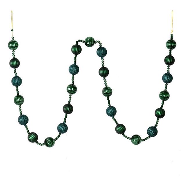 Vickerman M183562 Guirlande à Rayures Bleu Mer 6 Pieds