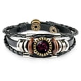 thumbnail image 2 of TopLLC Bracelets 12 Constellation Bracelet Leather Rope Bracelet Ladies Men Hand Woven Rope Bracelet Punk Chain Cuffs a Bracelet, 2 of 2