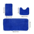 thumbnail image 3 of Solid Color Bath Mats 3 Set Bathroom Rugs For 3 Pcs Toilet Mats Universal Soft Comfortable Water Absorption Non-Slip Thick Machine Washable Easier To Dry Dark, 3 of 8