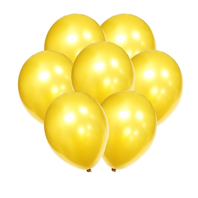 Way To Celebrate 12 Pcs Ballons Perle or, Ballon en Latex à l'Hélium 12 Ct x 12 Po Montrant Sept Ballons en Latex Perle or Gonflés jusqu'à 12 Pouces avec une surface Brillante, Fabriqué à Partir de Latex Biodégradable, Convient au Gonflage à l'Hélium Ou à l'Air, Idéal pour les Décorations de Fête comme les Anniversaires, Mariages et Remises de Diplômes, et Souvent Utilisé dans les bouquets de Ballons Ou les arches.