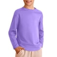 thumbnail image 2 of WUANDIXFA T-Shirts en Coton à Manches Longues pour Garçons Enfants Enfants Garçons Automne T-Shirts en Coton à Manches Longues à Col Rond Hauts Tee Violet Pâle, 3-4 Ans, 2 of 4