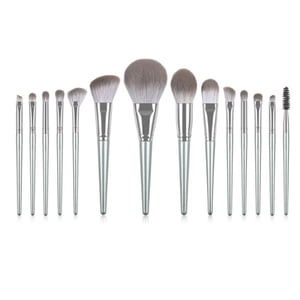 Make Up Brosses, Brosses douces maquillage cosmétique Brosse en argent Brosse entreprise poignée artisanale 14pcs Pour usage quotidien
