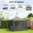 thumbnail image 4 of Outsunny 10' x 10' Pop Up Canopy Tent Gazebo with Removable Mesh Sidewall, 4 of 10