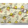 thumbnail image 2 of Soimoi Crepe Silk Fabric Woodgrain Texture & Cartoon Machine Hardware Print Sewing Fabric Yard 42 Inch Wide, 2 of 3