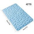 thumbnail image 3 of Hi,Fancy Embossed Bath Mat Quick-Drying Solid Color Shower Absorbent Bathroom Rug Large Kitchen Washroom Door Bathmat Kids Safety Light Blue 45x70cm, 3 of 6