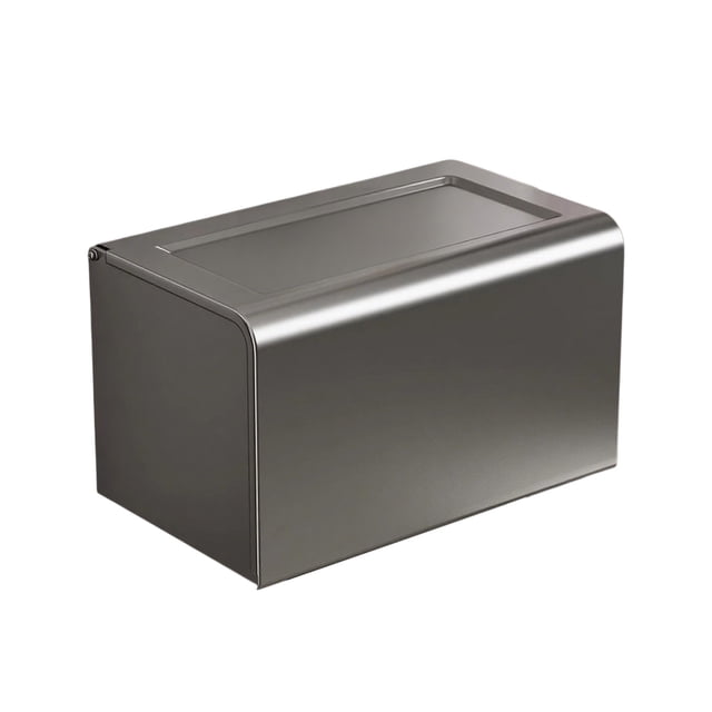 Btomtd Toilet Cup Toilet Paper Box Wall Mounted Roll Paper Rack Without Punching Toilet Tissue Box, Gray