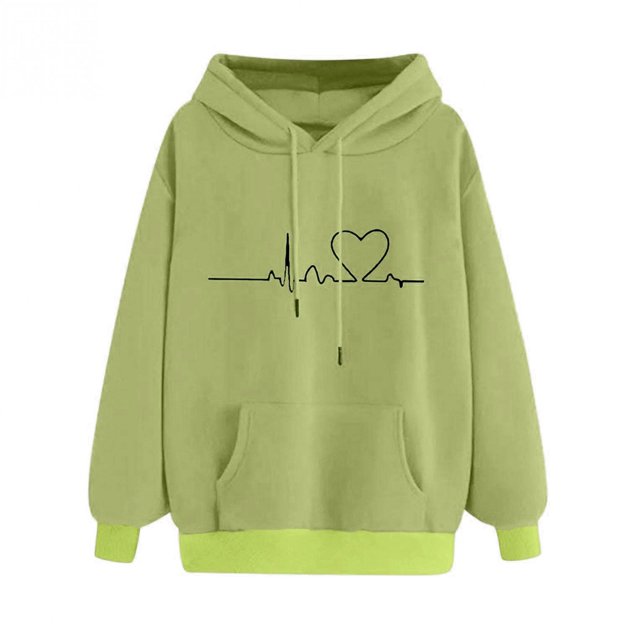 Pompotops Femmes Lâches Sweat-Shirt à Manches Longues Chemisier à Capuche à Capuche Citrouille