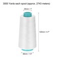 thumbnail image 2 of Unique Bargains 3000 Yards 40S/2 All-Purpose Polyester Sewing Thread (White), 2 of 5