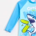 thumbnail image 4 of MIASHUI Boys Two Piece Rash Guard Swimsuits Sets Kids Long Sleeve Sunsuit,Blue,6-7 Years, 4 of 7