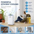 thumbnail image 2 of 14000 BTU 3-in-1 White Portable Air Conditioner, Cooling Dehumidifier AC Unit with Remote & 24H Timer, Easy Installation Window Kit for 750 Sq.Ft Bedroom Indoor Use, 2 of 6