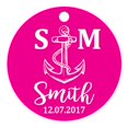 thumbnail image 1 of 100 Pcs Initiale Personnalisée avec Ancre Cadeau de Faveur de Mariage Papier Tags Fait sur Mesure Rond Hang Tags, 1 of 1