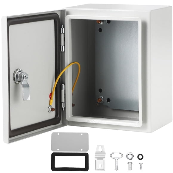 16x12x8" Outdoor Electrical Junction Box, Cold-Rolled Steel, Weather-Resistant for Commercial Use