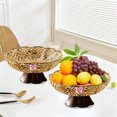 thumbnail image 4 of RKSTN Fruit Plates 9.84 Inches Fruit Plates High Value Lights Pitches Fruit Plates Household Living Room Coffee Table Candy Plates Upscale Snack Plates Placement Plates, 4 of 5