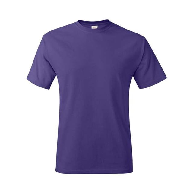 Hanes TAGLESS Men`s T-Shirt - Best-Seller, L, Purple