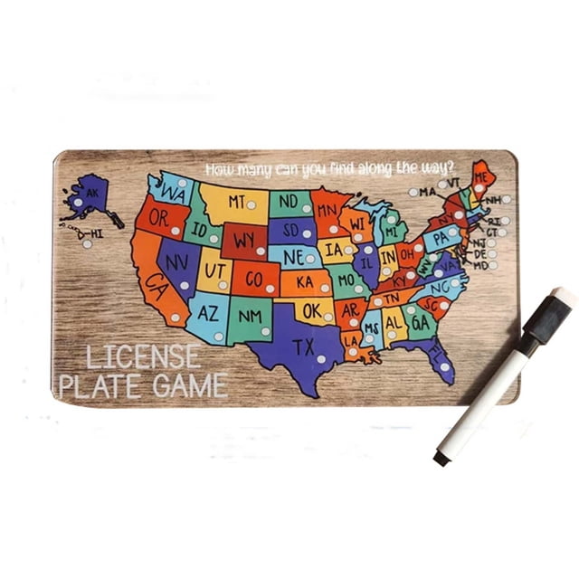 Travel Game Board Set for Family Road Trips Interactive License Plate Learning Adventure Educational Car Journey Entertainment