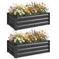 thumbnail image 1 of Outsunny Raised Garden Beds Set of 2, Galvanized Planter Box, 1 of 10