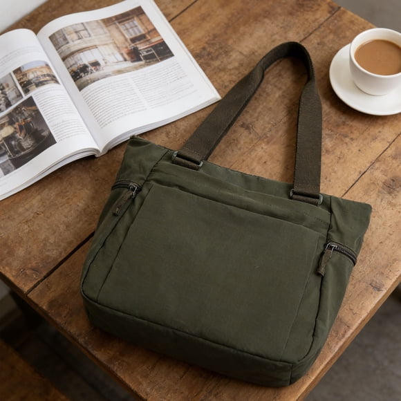Weloille Grand Sac Fourre-Tout à Grande Capacité 1 Pce, Poignée Renforcée Épaissie en Tissu Imperméable, Résistant aux Déchirures, Multiples Poches Intérieures, Sac à Main Portable pour Épicerie, Magasinage, Travail, Voyage, Usage Extérieur