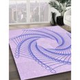 thumbnail image 3 of Ahgly Tapis d'Intérieur Lavable en Machine Carré Transitionnel Mimosa Violet, 8 Pieds Carré, 3 of 7