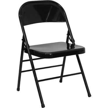 Chaise pliante de la collection Hercules de Flash Furniture en métal noir