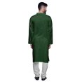 thumbnail image 3 of Atasi Kurta Pyjama Uni pour Hommes à Col Mandarin Kurta Pyjama Ethnique, 3 of 5