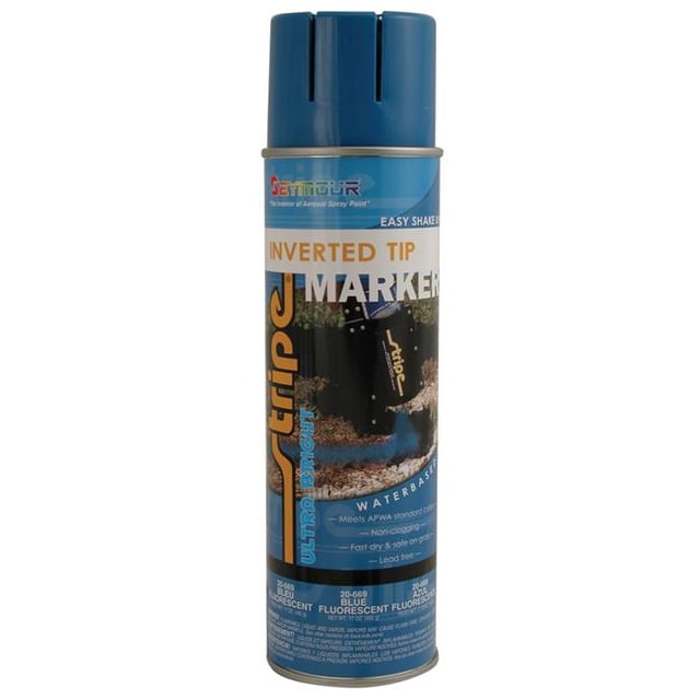 Seymour SM20-669 20 oz Inverted Tip Marking Paint, Blue Fluorescent