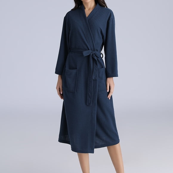EQWLJWE Womens Short Knit Robe Lightweight Kimono Spa & Bath Robes for Women Soft Quick Dry Robe for Women Cotton Robe Plus Size Loungewear Nightgowns