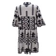 thumbnail image 3 of Women Long Dress  Long Sleeve Button-down Geometric Print Bohe Dress, 3 of 5