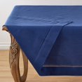 thumbnail image 2 of SARO 6306.NB84S 84 in. Square Classic Hemstitch Border Tablecloth - Navy Blue, 2 of 4