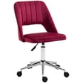 thumbnail image 1 of Vinsetto Chaise de Bureau Sans Accoudoirs Pivotante pour Ordinateur, Rouge, 1 of 10