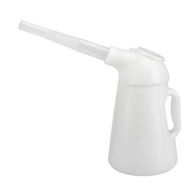 QualitChoice Oil Jug with Spout Oil Measuring Jug Leakageproof Engine Oil Dispenser Jug 4L
