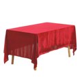 thumbnail image 1 of Unique Bargains Rectangle Tablecloth 160x320cm Velvet Washable for Wedding Banquet Red, 1 of 5