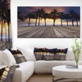 thumbnail image 1 of Vieille Terrasse en Bois sur Mer et Plage - Toile d'Art Mural Paysage Moderne, 1 of 3